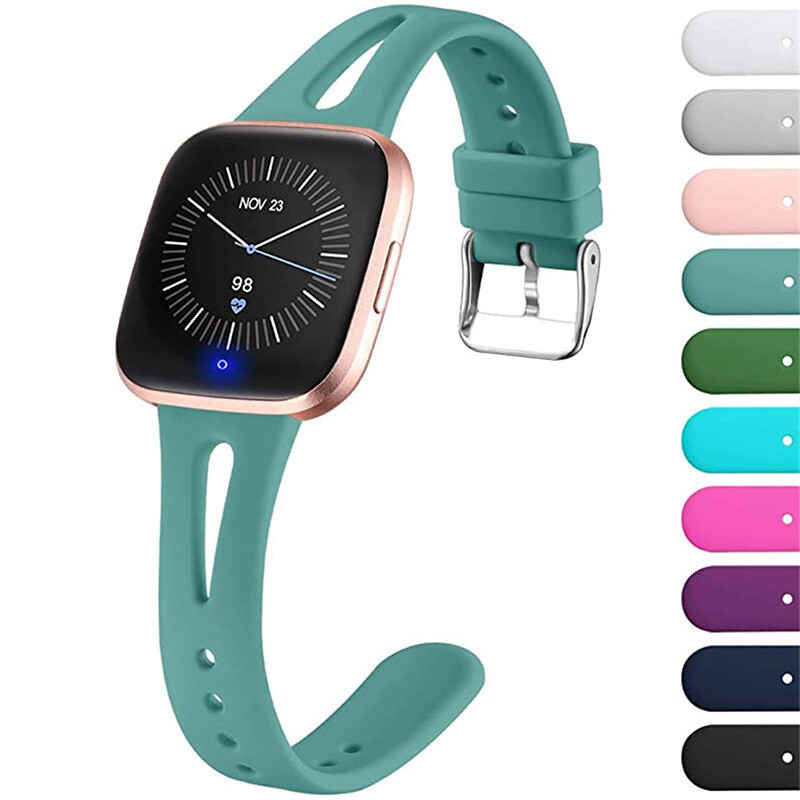 For Fitbit Versa 2/Versa lite/Versa Slim Silicone Sport Watch Band Soft Strap