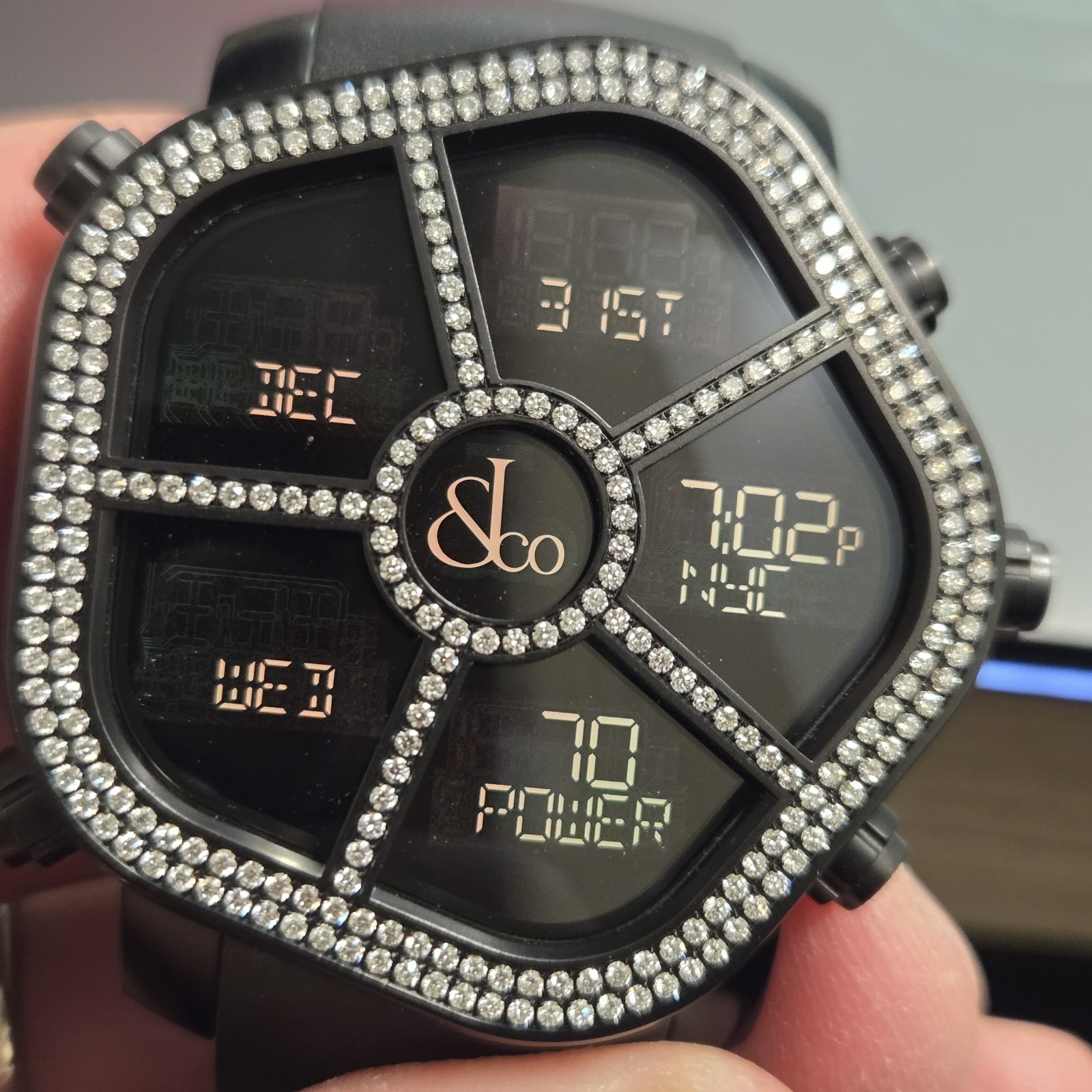 JACOB & CO 5 Time Zone Ghost 1.96ct VS White Diamond Watch JC-GST-WHD GMT MINT