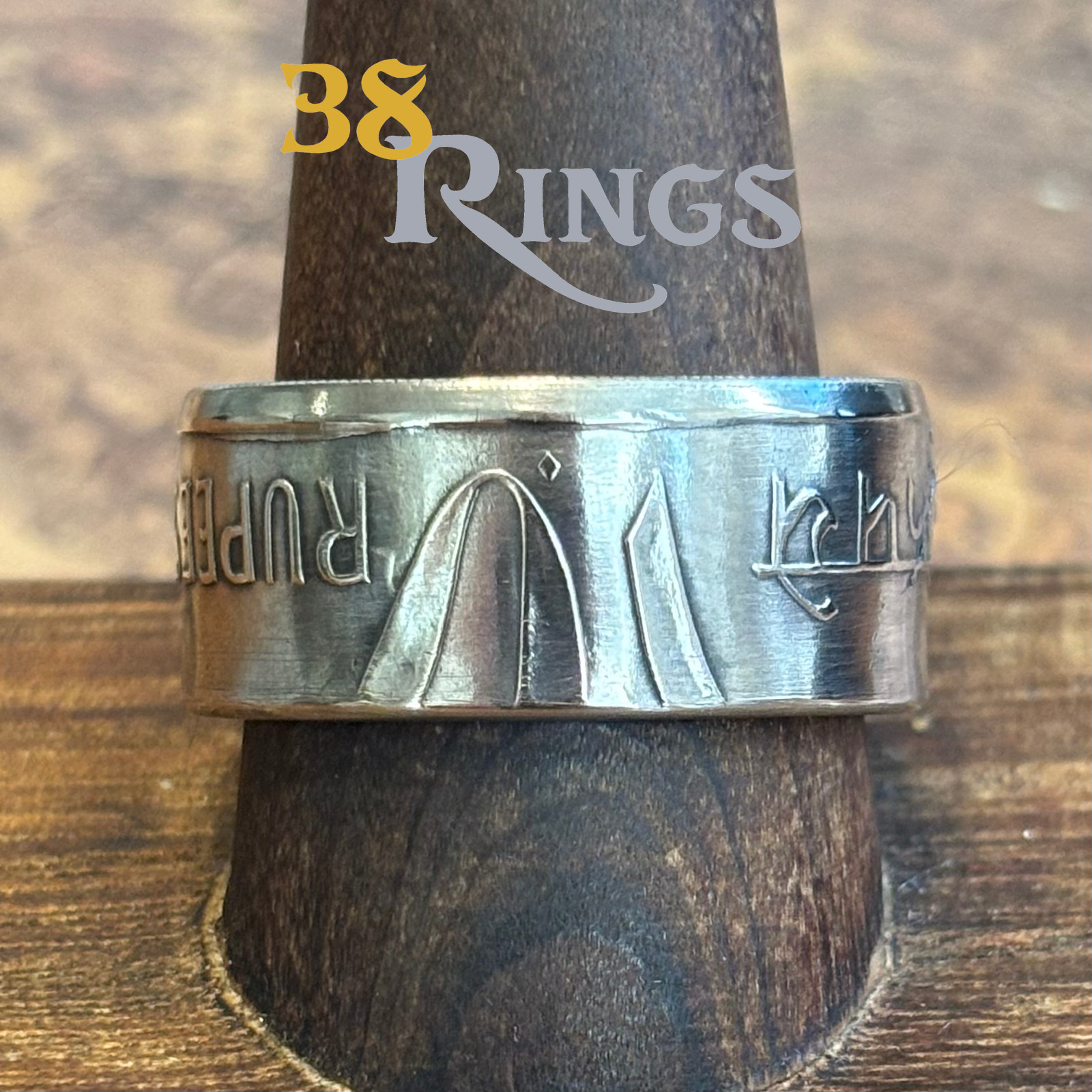 EXCLUSIVE SILVER India Ashoka Lion 10 Rupees COIN RING 1972 SIZE 5-18 Heirloom