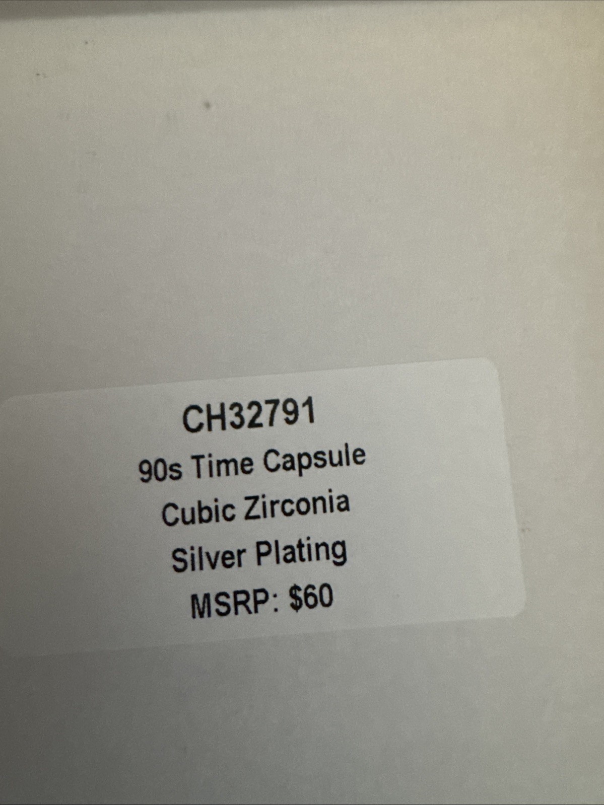 BOMB PARTY CH32791 GEM SOCIETY CHARMS 90S TIME CAPSULE CZ SILVER