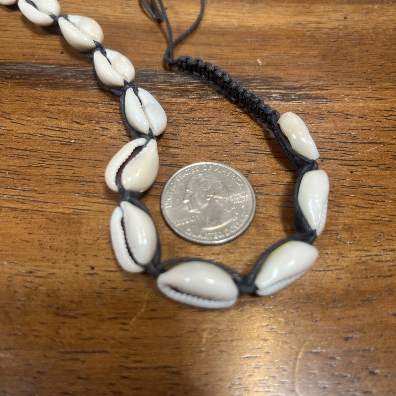 Vintage Handmade Cowrie Shell Choker Necklace Surfer Beach Hawaiian Boho