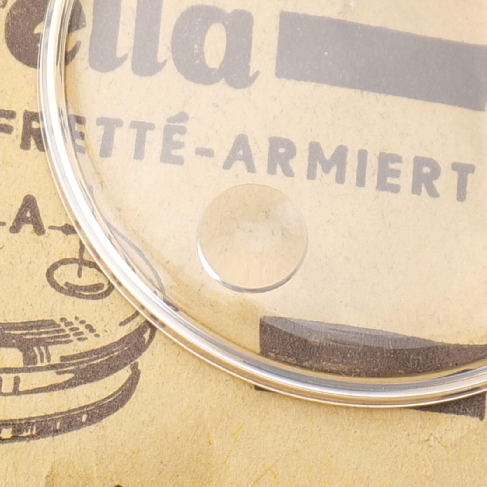 Round Watch Calendar Crystal Stella WRAD Gold Tension Ring Magnifier NEW