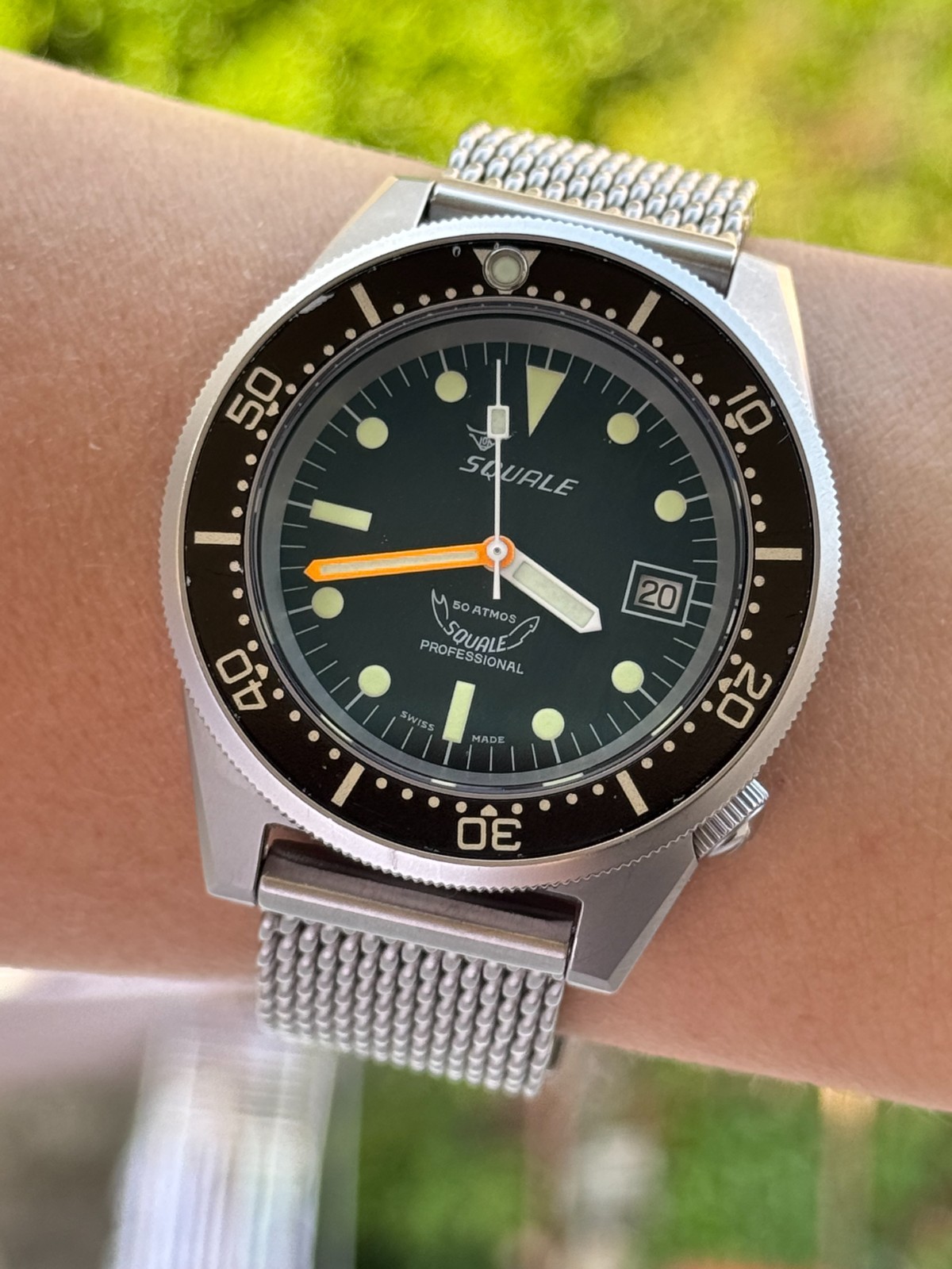 Squale 1521 Professional Classic Diver Watch Automatic Mens 42mm Swiss Made