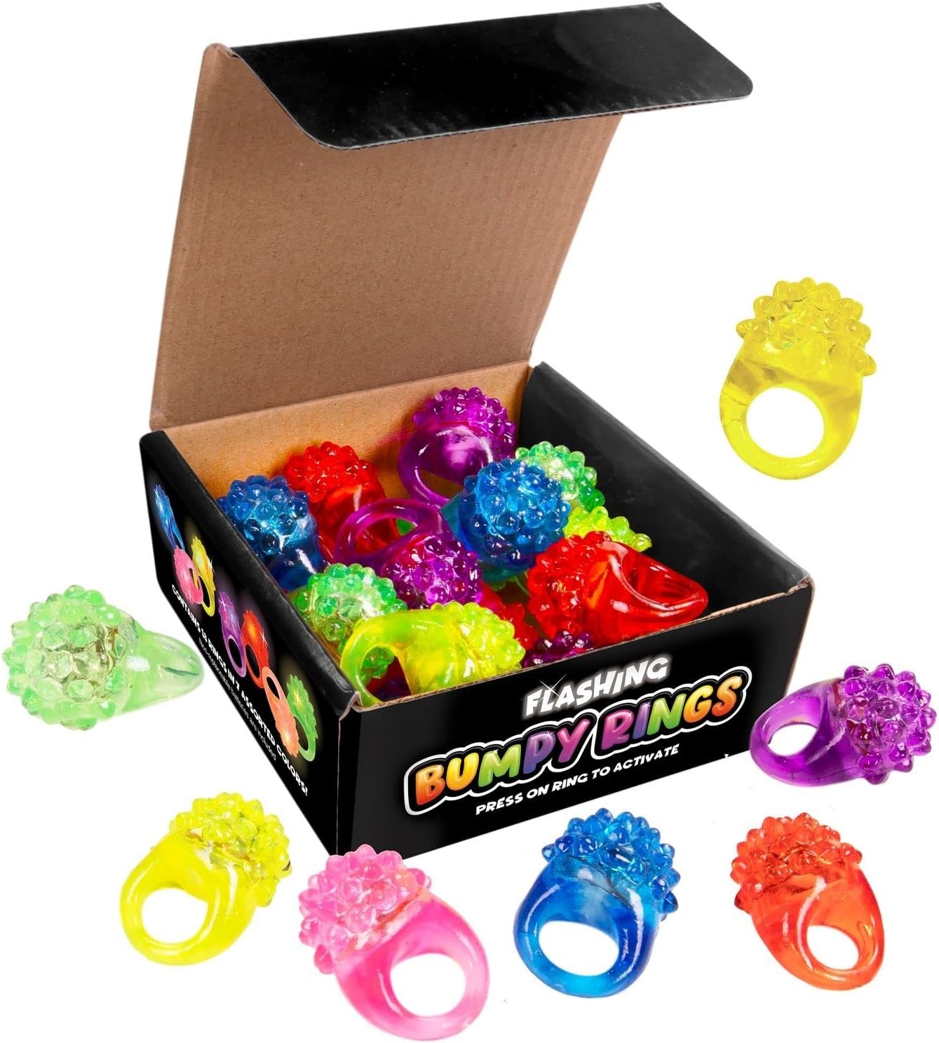 18 Non-Toxic Glow in the Dark Rings – Fun for Parties & Classroom Rewards