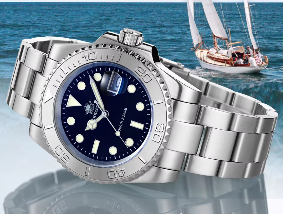 ADDIESDIVE MY-H3-C Men’s Quartz Divers Watch 200M BGW9 Luminous Stainless Steel.