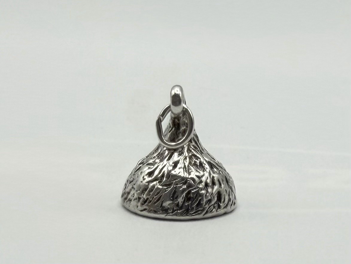 Sterling Silver Hershey Kiss Kisses Solid Charm Pendant Chocolate Candy 12.6g