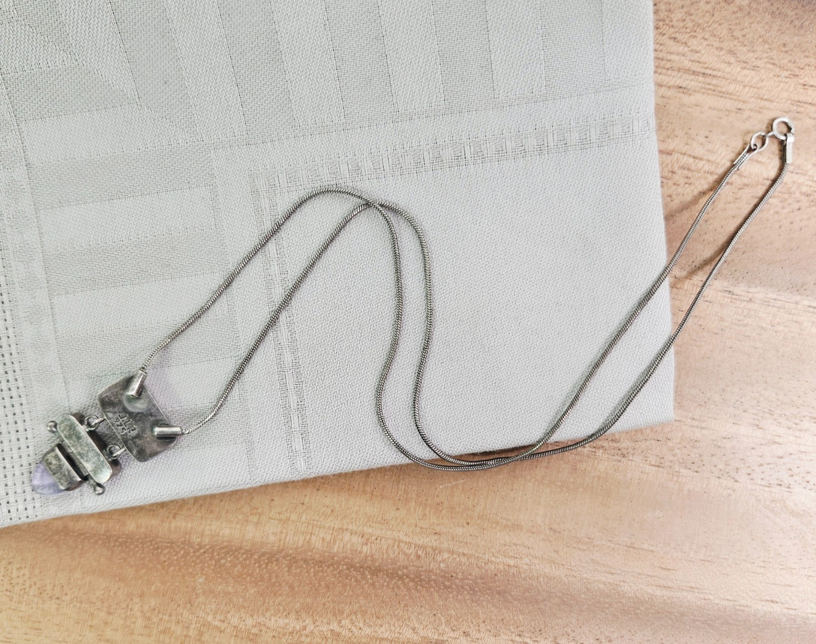 Vintage JLR Mexico Sterling Silver Dangle Pendant Necklace Juvento Reyes Signed
