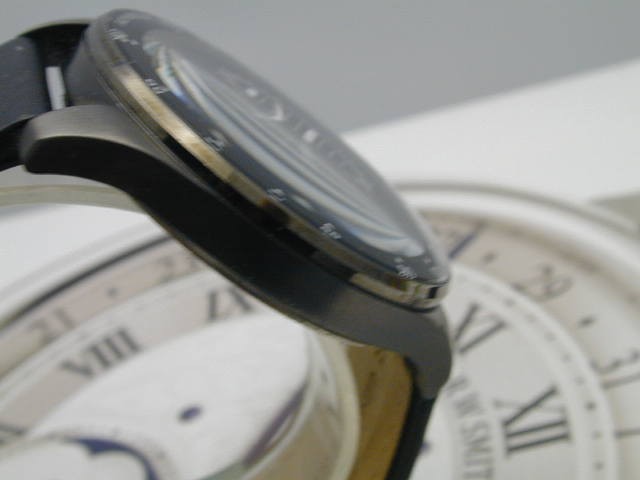 FOSSIL DATE TACHYMETER ENGRAVED BACK LARGE MENS WRIST WATCH 53 X 47 MM