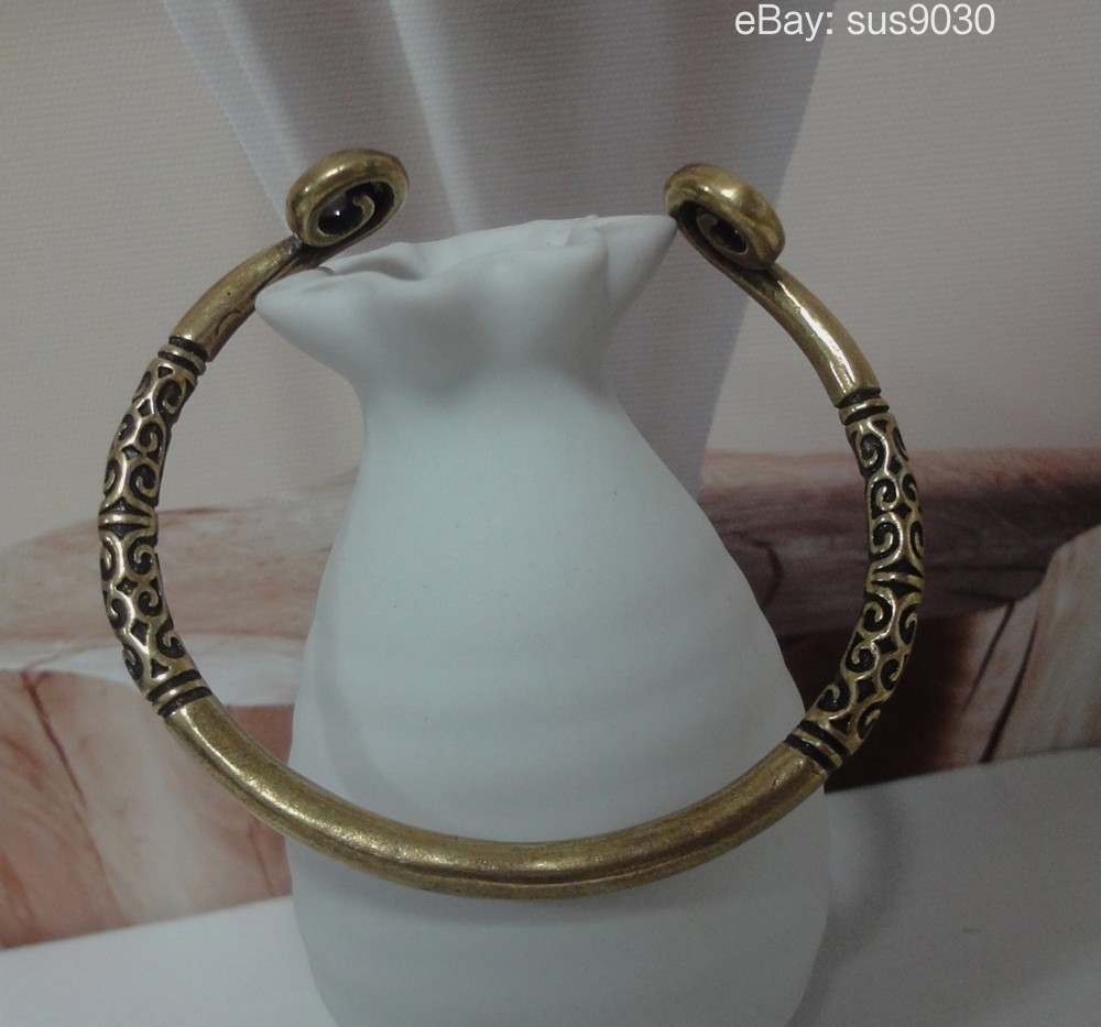 Solid Brass Sun Wukong Monkey King Adjustable Bangle Bracelet