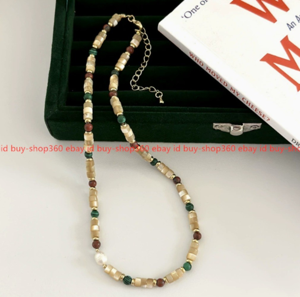 Colorful Beaded Small Fresh and Sweet Freshwater Pearl Collarbone Chain 40cm+6cm