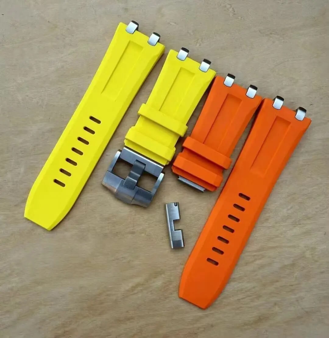 Rubber Strap Easy Change Watch Link Buckle Fits AP Royal Oak Offshore Diver 42mm