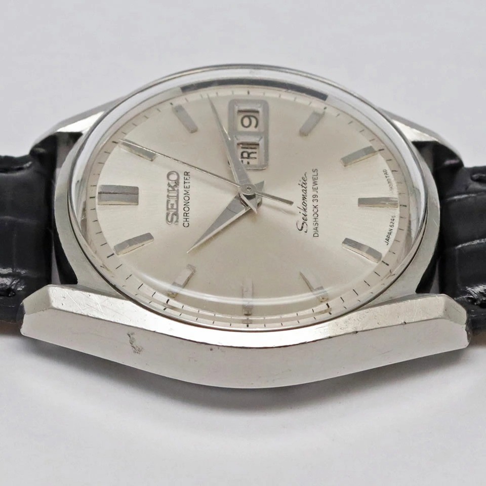 SEIKO SEIKOMATIC CHRONOMETER 6246-9000 1966 Vintage 36.5mm SS Silver Auto Men’s