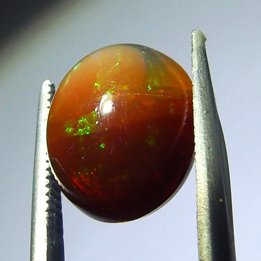 6ct Ethiopian Orange Precious Black Opal Natural Earth Mined Unheated Oval Cab