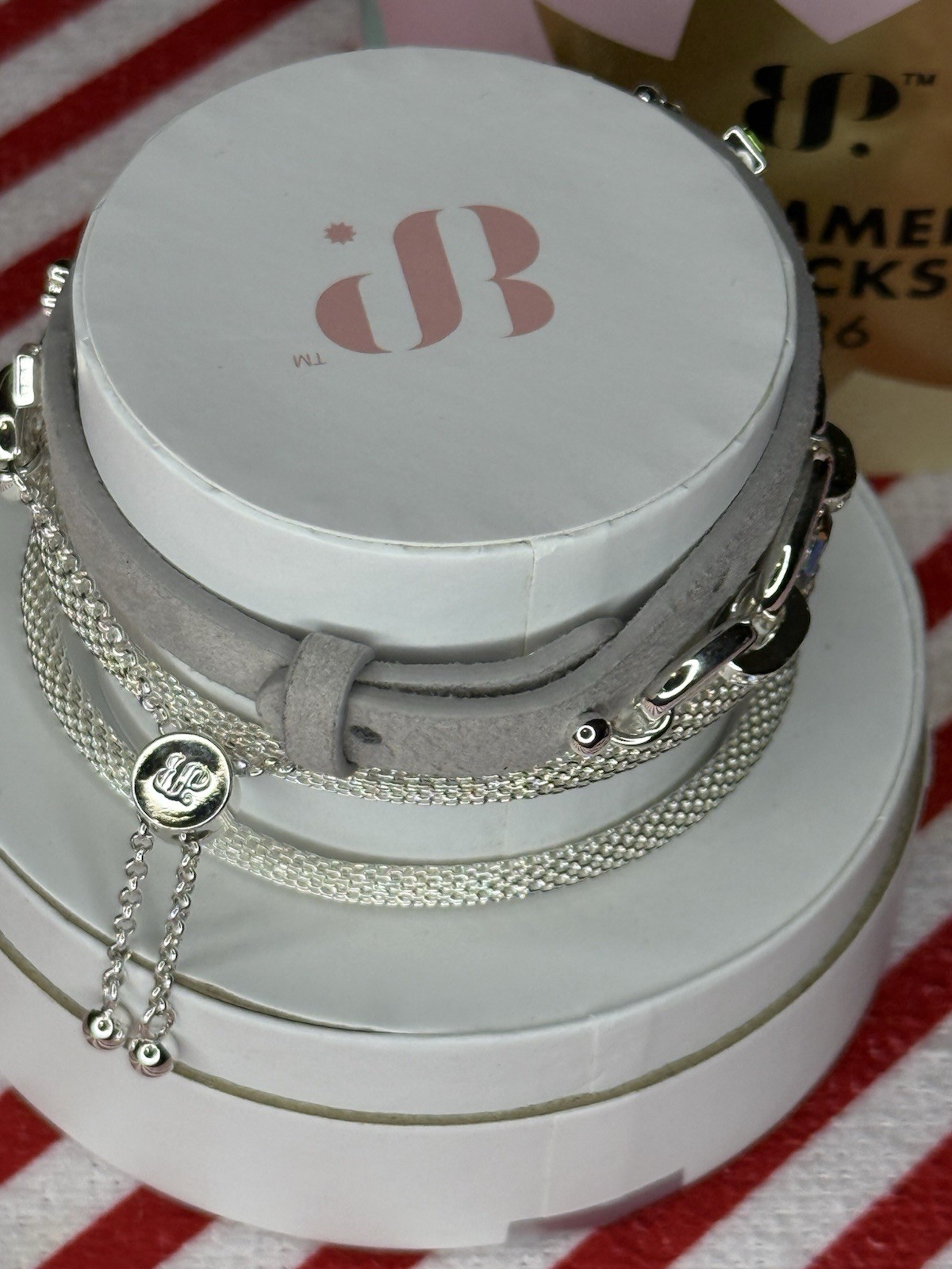 Bomb Party Summer Stack 2026 Orbiting Opulence Planet Saturn Silver Bracelet