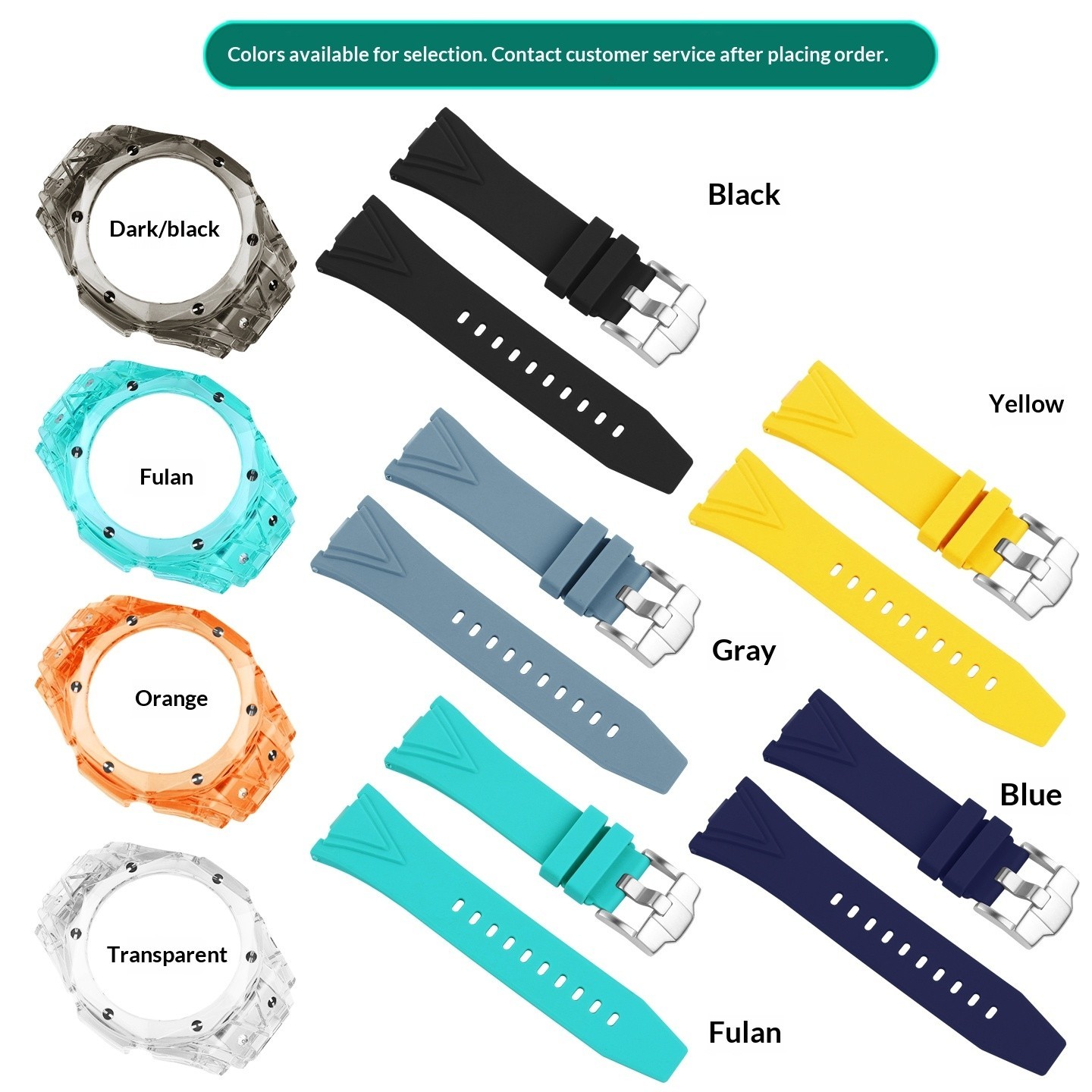 For Casio GA-2100 GA-2110GA-B2100 Mod Kit GA2100 Plastic WatchCase SiliconeStrap