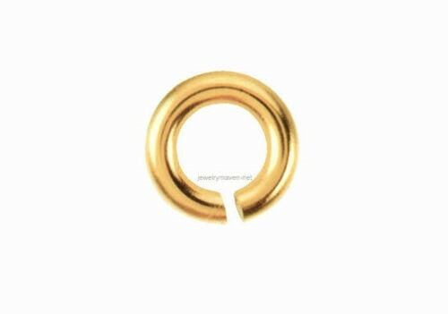18k 4mm OD 2mm ID Yellow Gold 18ga gauge OPEN Jump Ring USA MADE