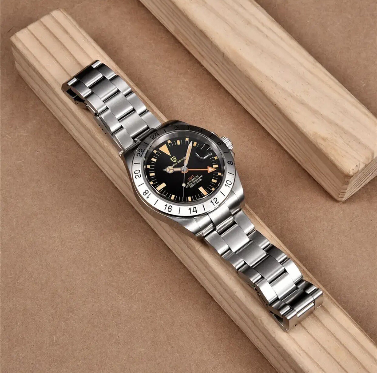 PAGANI DESIGN GMT Men Automatic Mechanical Watch 2024 New Stainless Steel Luxury