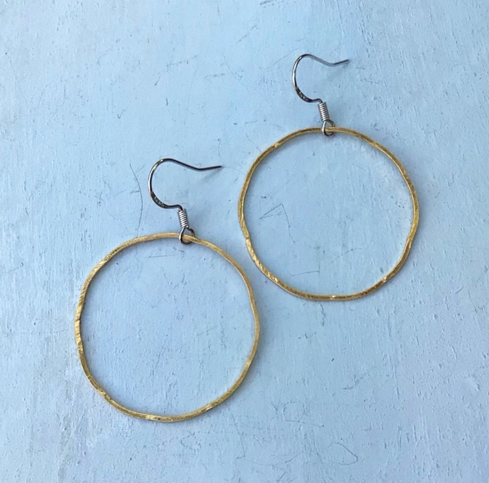 NEW SUNDANCE CHARM HANDMADE EARRINGS ARTISAN STERLING SILVER GOLD PLATED JEWELRY