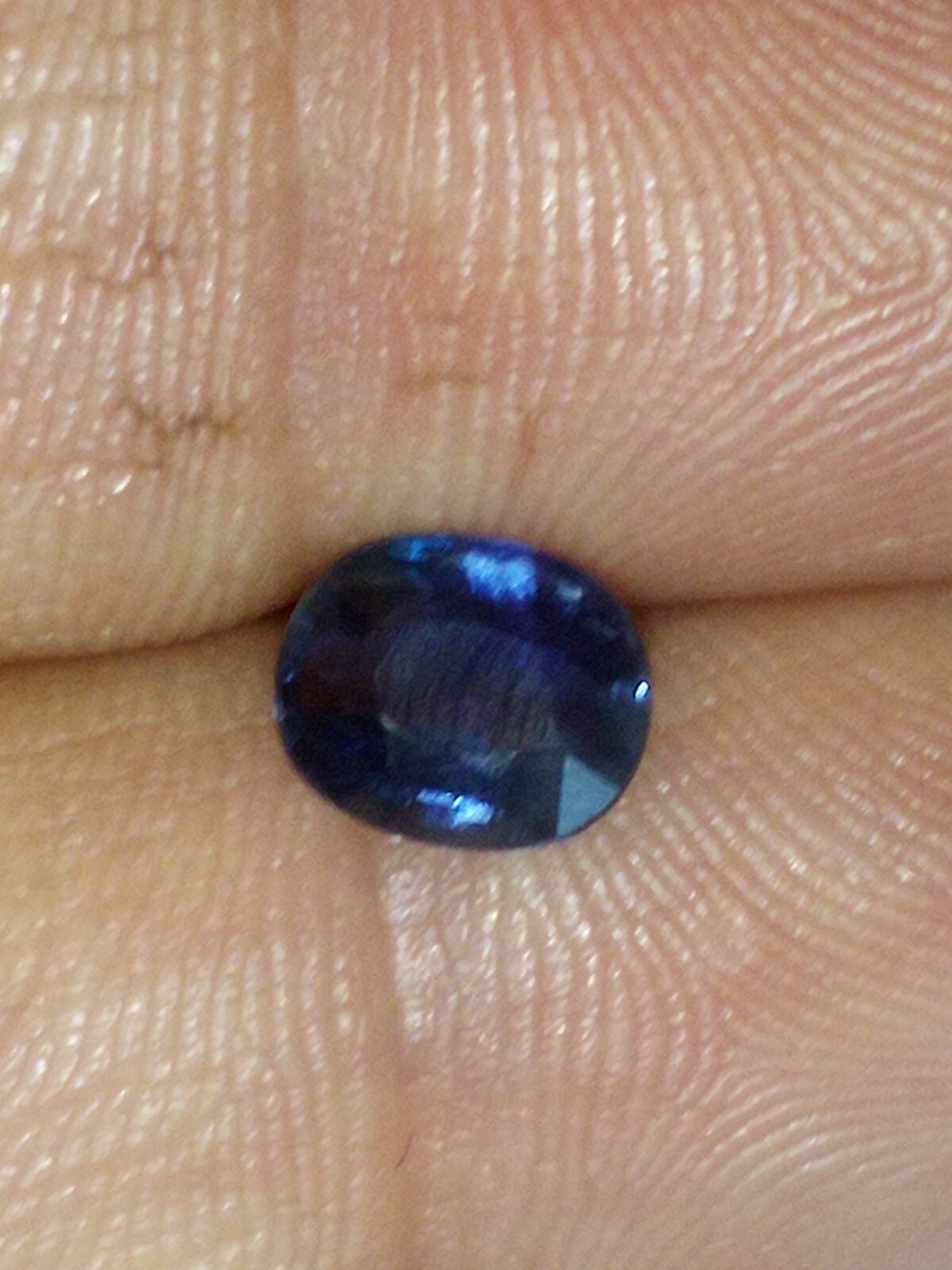 Blue Sapphire 1.36ct Madagascar Oval cut VS clarity deep saturation of color