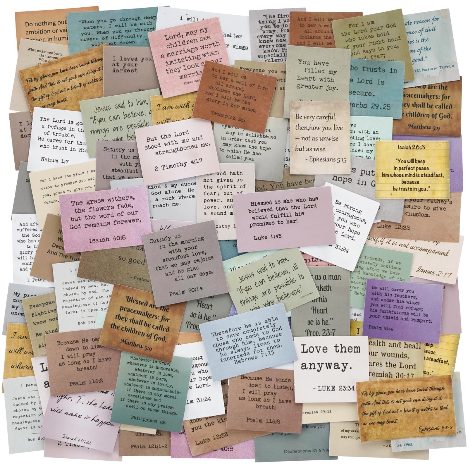 120 Pieces Retro Bible Verse Stickers (2 Pieces of Each), Inspirational Chris…