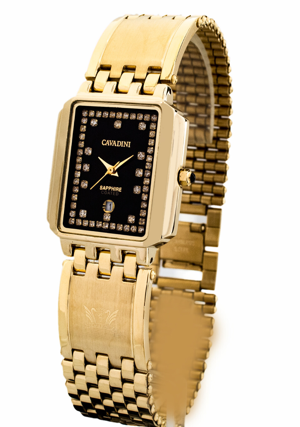 Cavadini Luxury Unisex Jewelry Watch Elegance with Cubic Zirconia Stones Stainless CV-2117