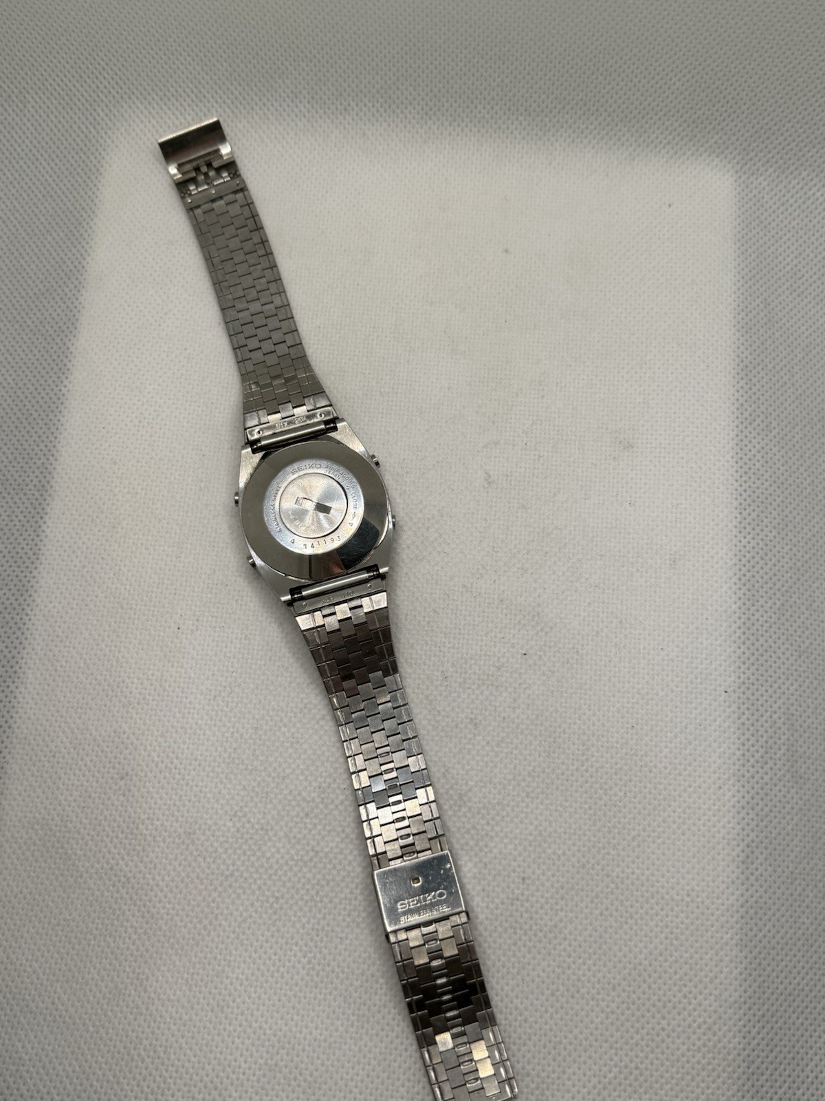 Seiko A159-4000 T Digital Watch Vintage Stainless Steel Untested Needs Battery