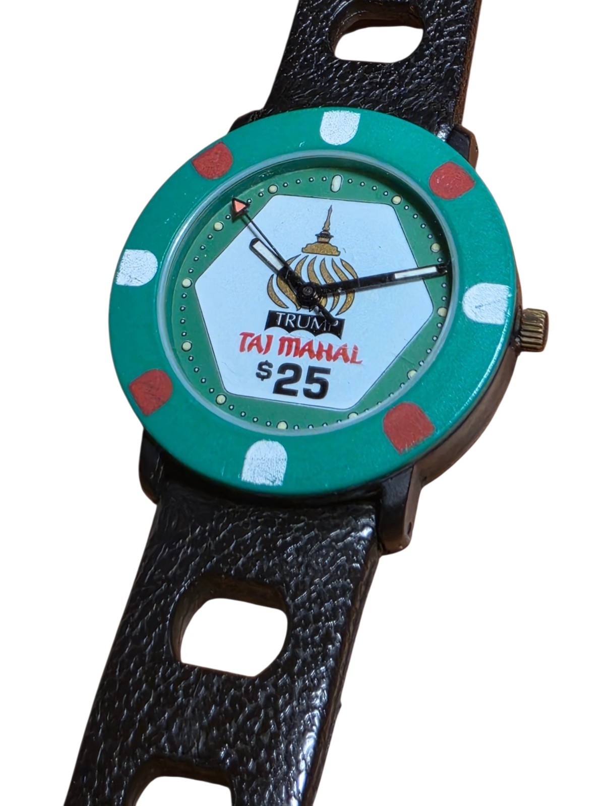 Vintage Trump Taj Mahal $25 Casino Original Chip Men’s Watch – Made In France