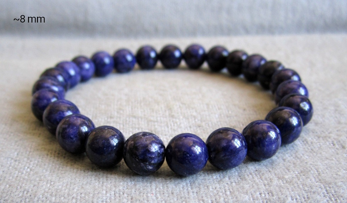 Bracelet made of charoite/eastern Siberia-balls Ø 6.3mm/16-19.5cm width-elastic