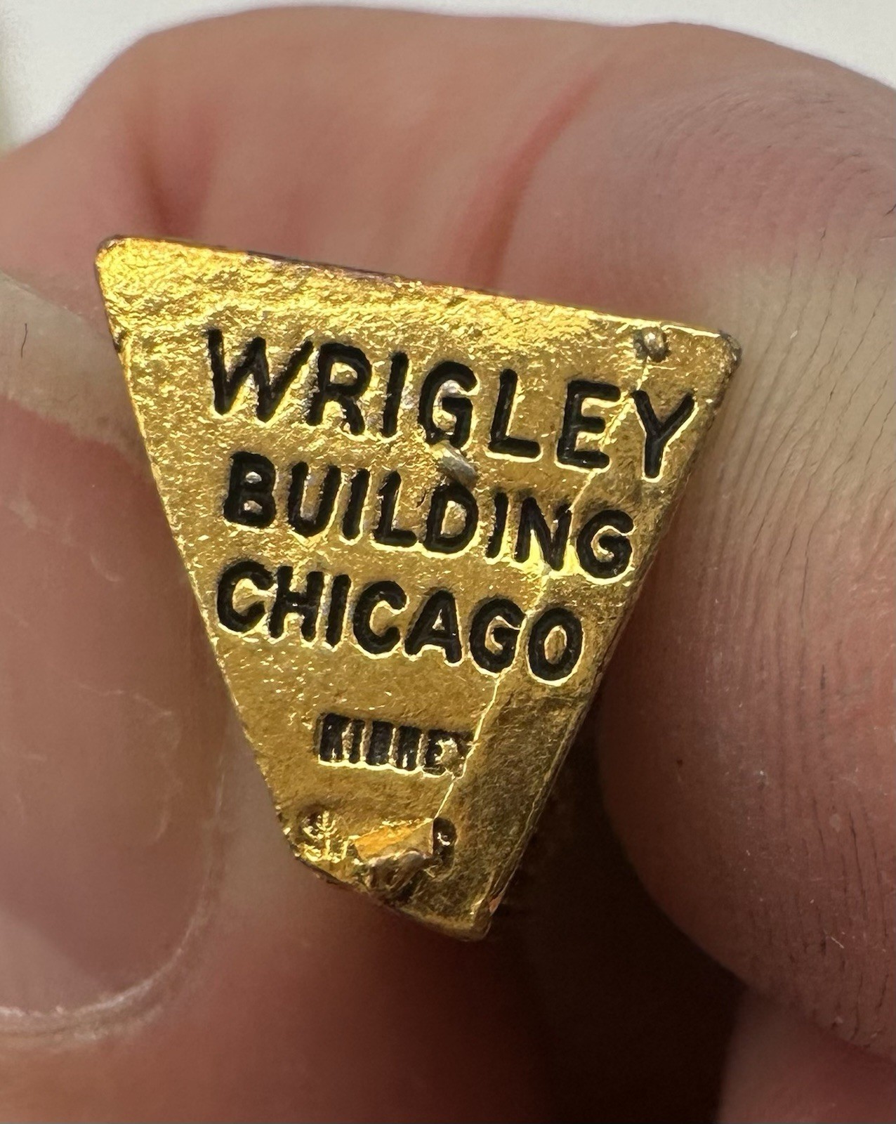 Vintage Kinney 3D Wrigley Building Chicago Illinois Gold Plated Travel Charm