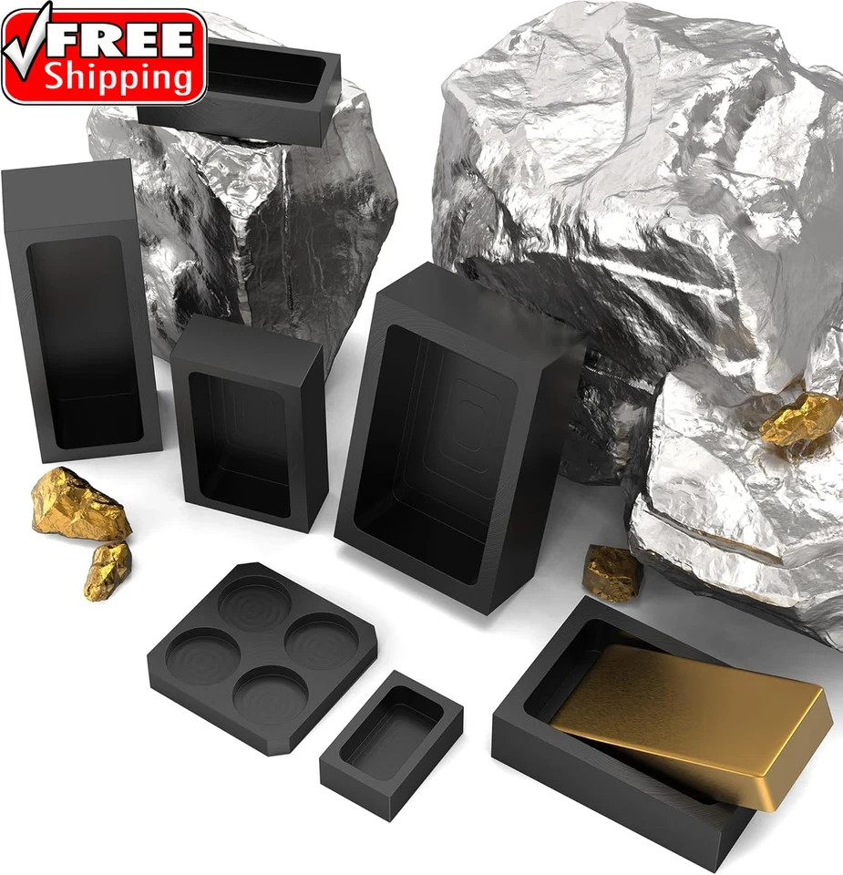 Mmasters 2.5Kg Premium Graphite Ingot Mold for Metal Casting – High-Purity Mater