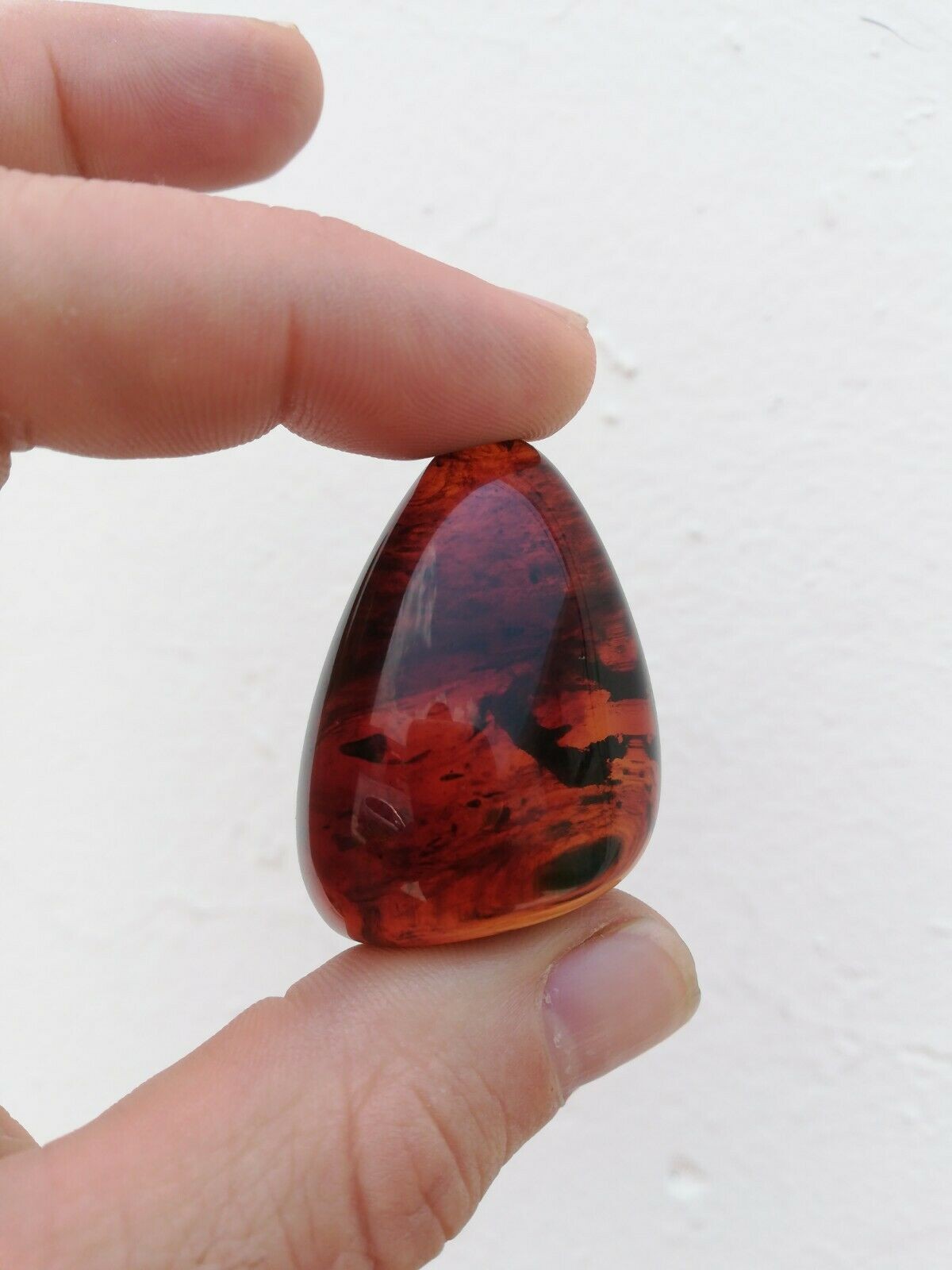 Red Mexican Amber 15.7g Nice Drop shape pendant