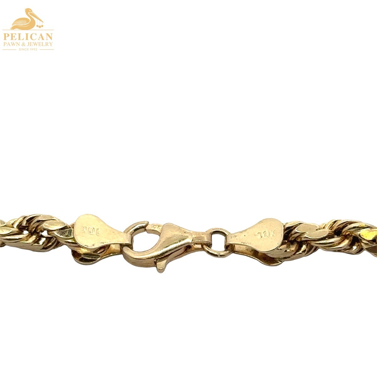 Gold Rope Chain Hollow 10K Yellow Gold 4.5MM (PSH044516)