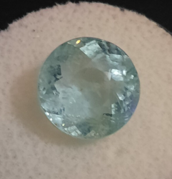 Big Beautiful Natural Perfect Color Aquamarine gemstone 6.17 ct 11mm Round