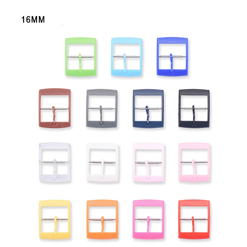 10PCS 16mm 19mm 20mm Colorful Plastic Watch Band Strap Pin Buckle For Swatch