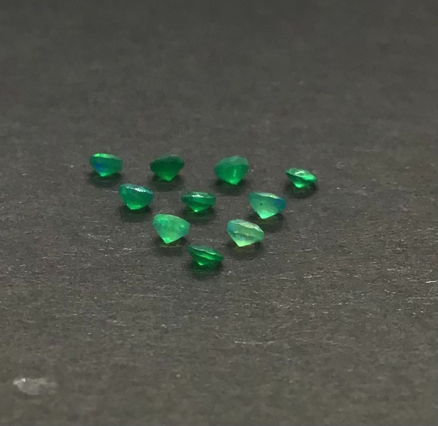 AAA Natural Ethiopian Green Fire Opal Round Cut Loose Gemstone For All Jewelry