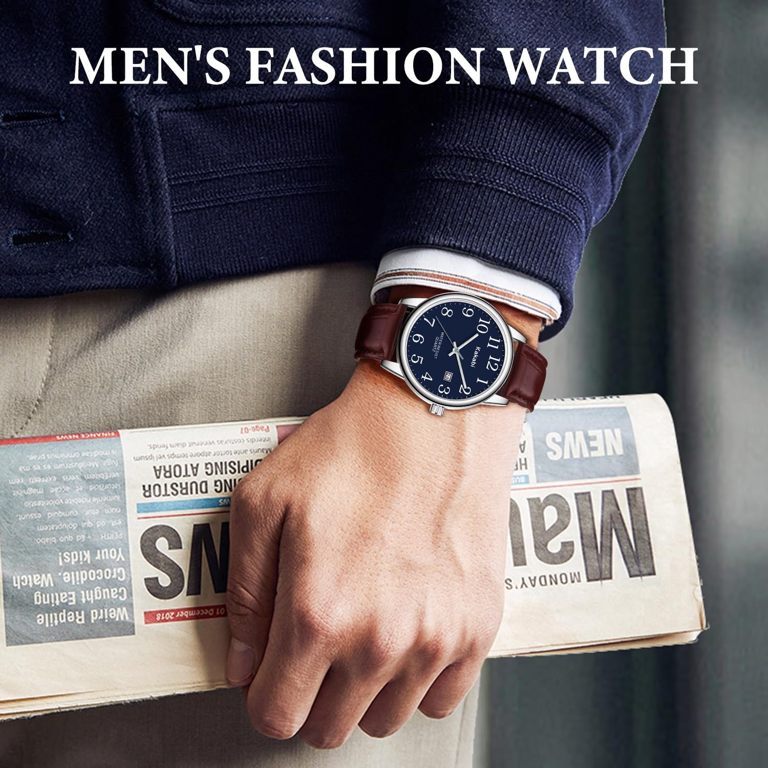 Kakabi Watch for Men, Easy Reader Unisex Analog Quartz Waterproof Wristwatch …