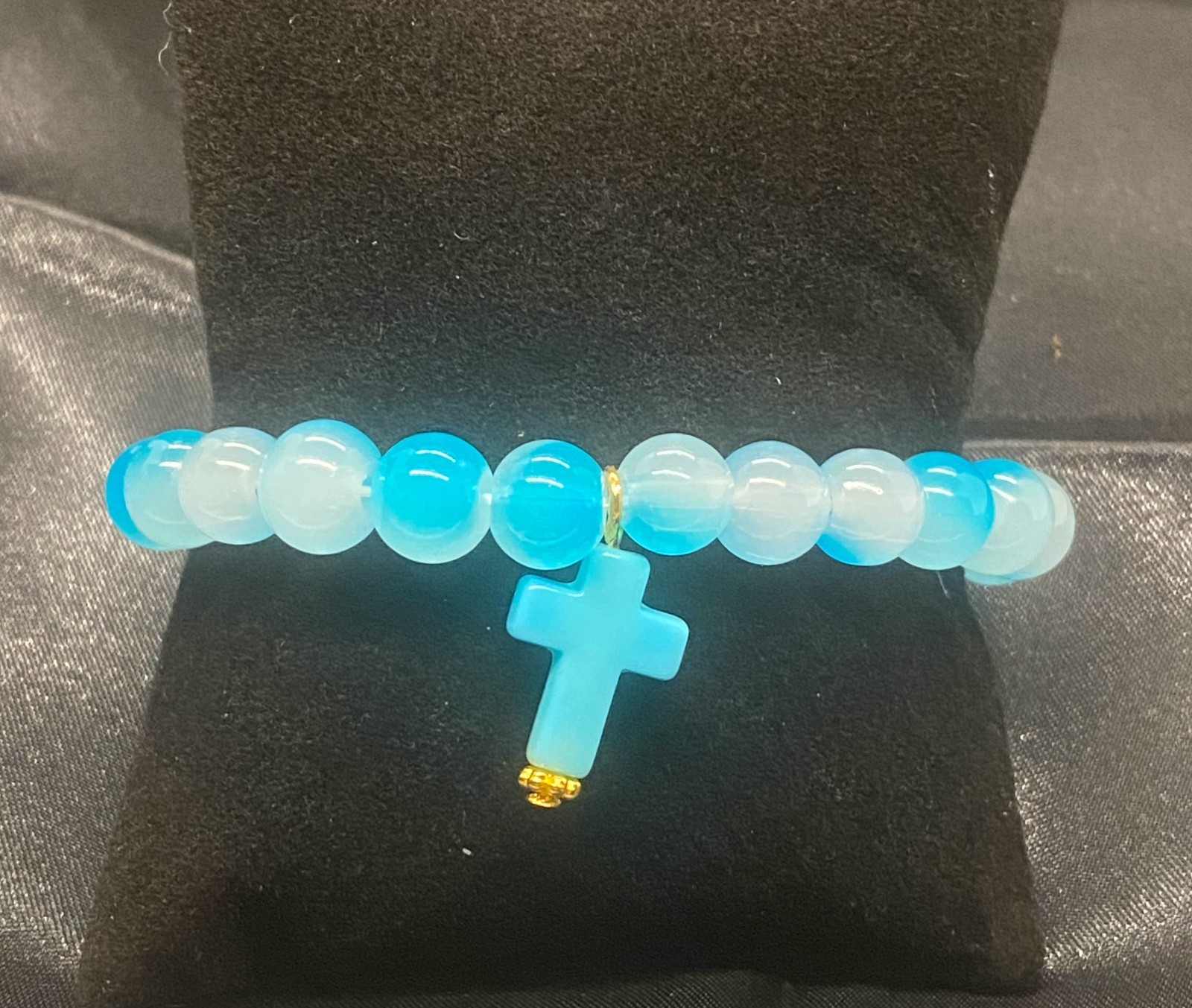 Handmade Beaded Cross Bracelet