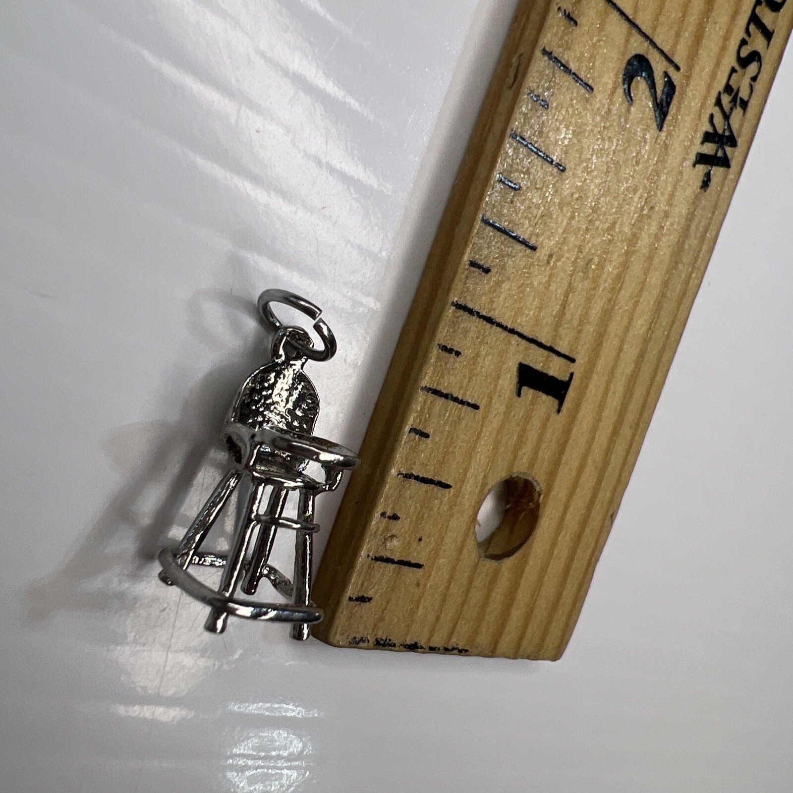 925 Sterling Silver Retro Charm Pendant High Chair Baby Shower Infant Mom Gift