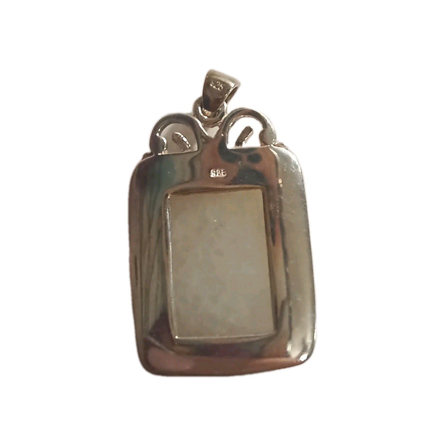 Moonstone Square 925 Sterling Silver Pendant