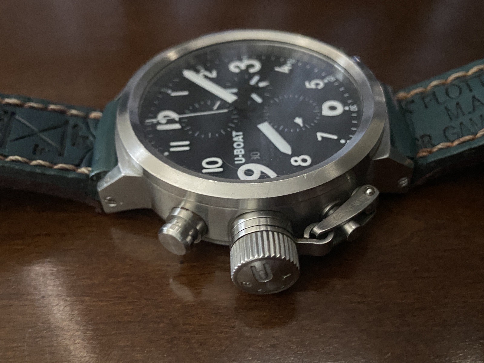 U-Boat Flightdeck CAS-50mm Mens Swiss Automatic Chronograph Watch w Box and Card