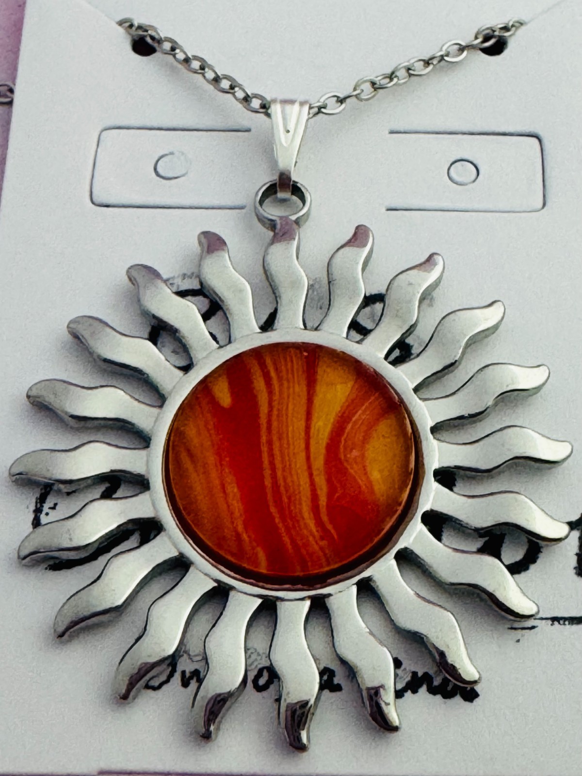 Sun Cabochon Necklace One Of A Kind Hand-Painted By A Local Ozark Artist — ME!