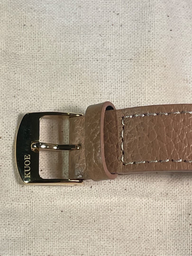 KUOE Kyoto Royal Smith 90-008 Automatic Watch Champagne Dial Beige & Black Strap
