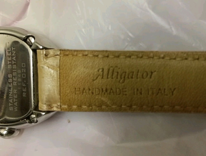 LOCMAN NUOVO Watch Italy Vintage Hand Made White Alligator
