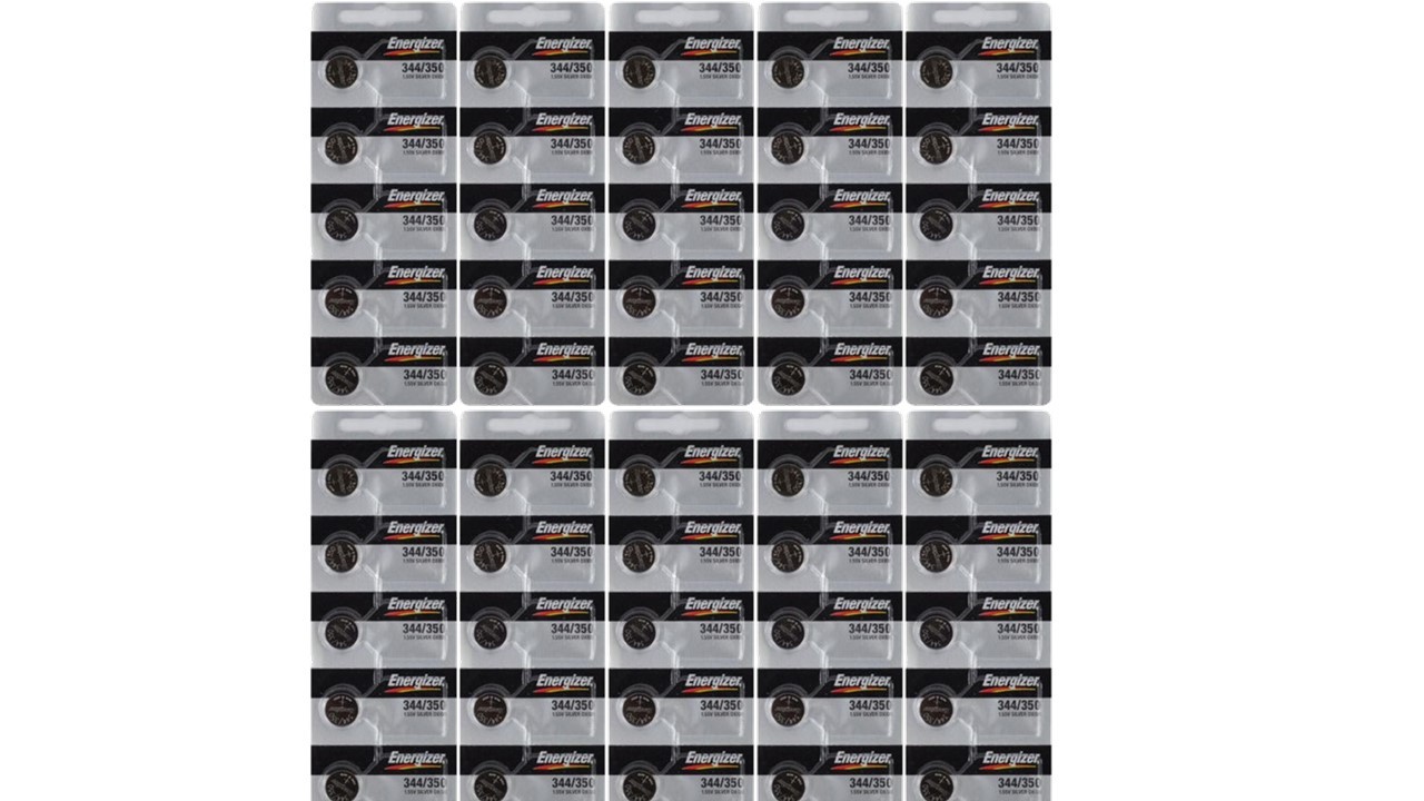 50 NEW Energizer 344/350 SR1136SW Silver Oxide Watch Batteries 1.55V-