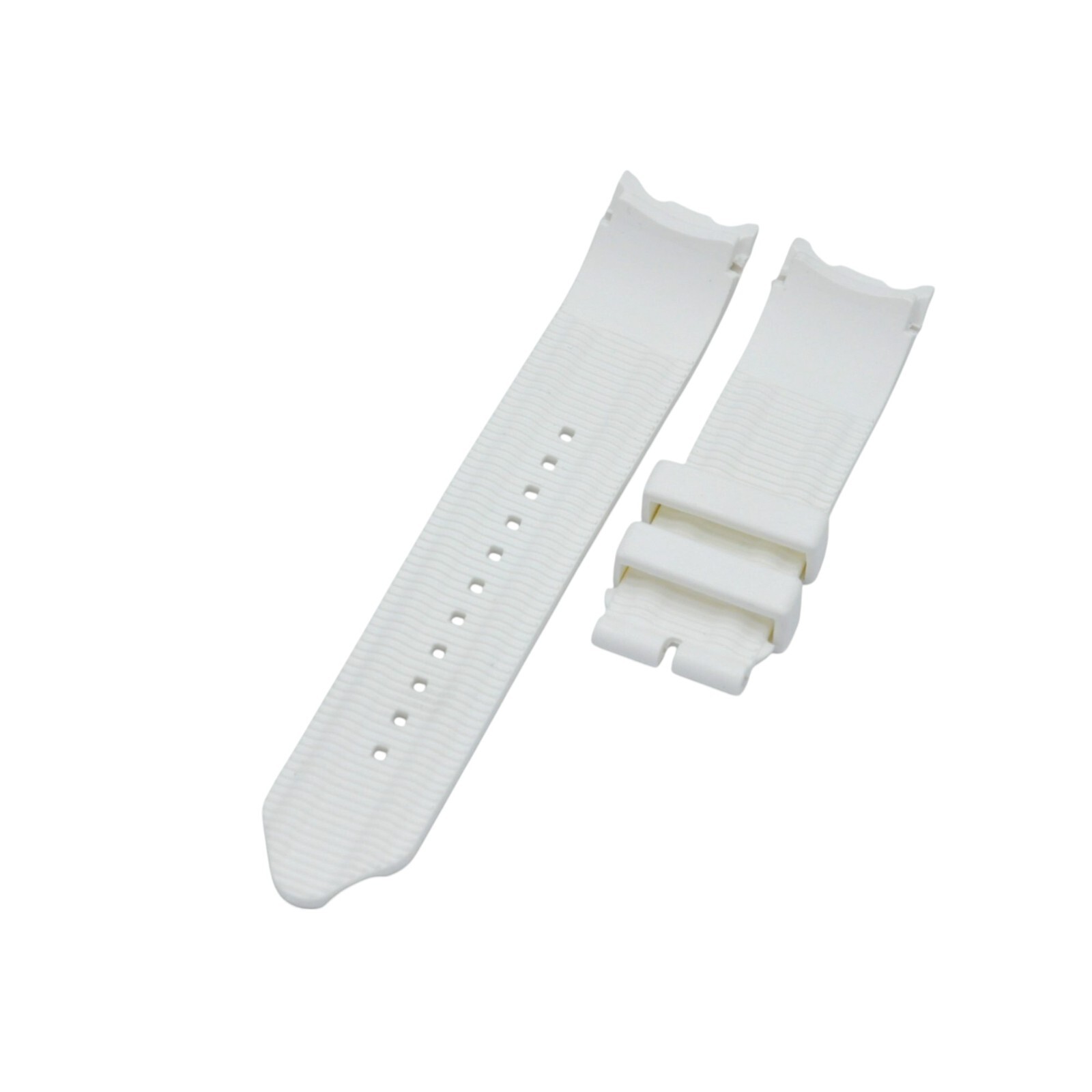 A16617G 22mm White Rubber Watch Strap For Nautica