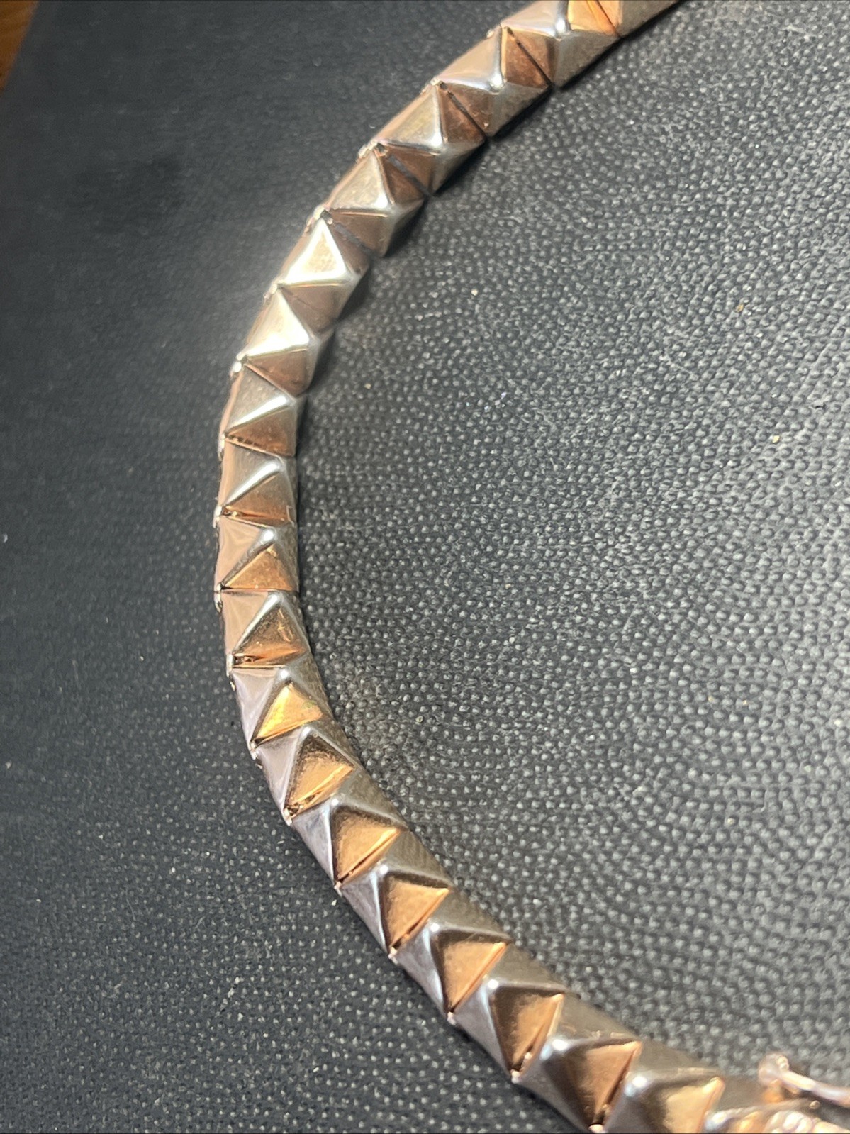 Eddie Borgo Pyramid Necklace – 12K Gold Plated, 17’ Signature Piece Retail 500$