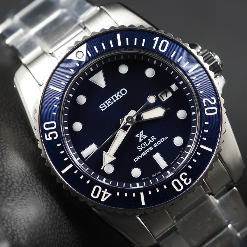 SEIKO Prospex Sea SNE585 Blue Dial Solar Power Diver Men’s Watch New with Box