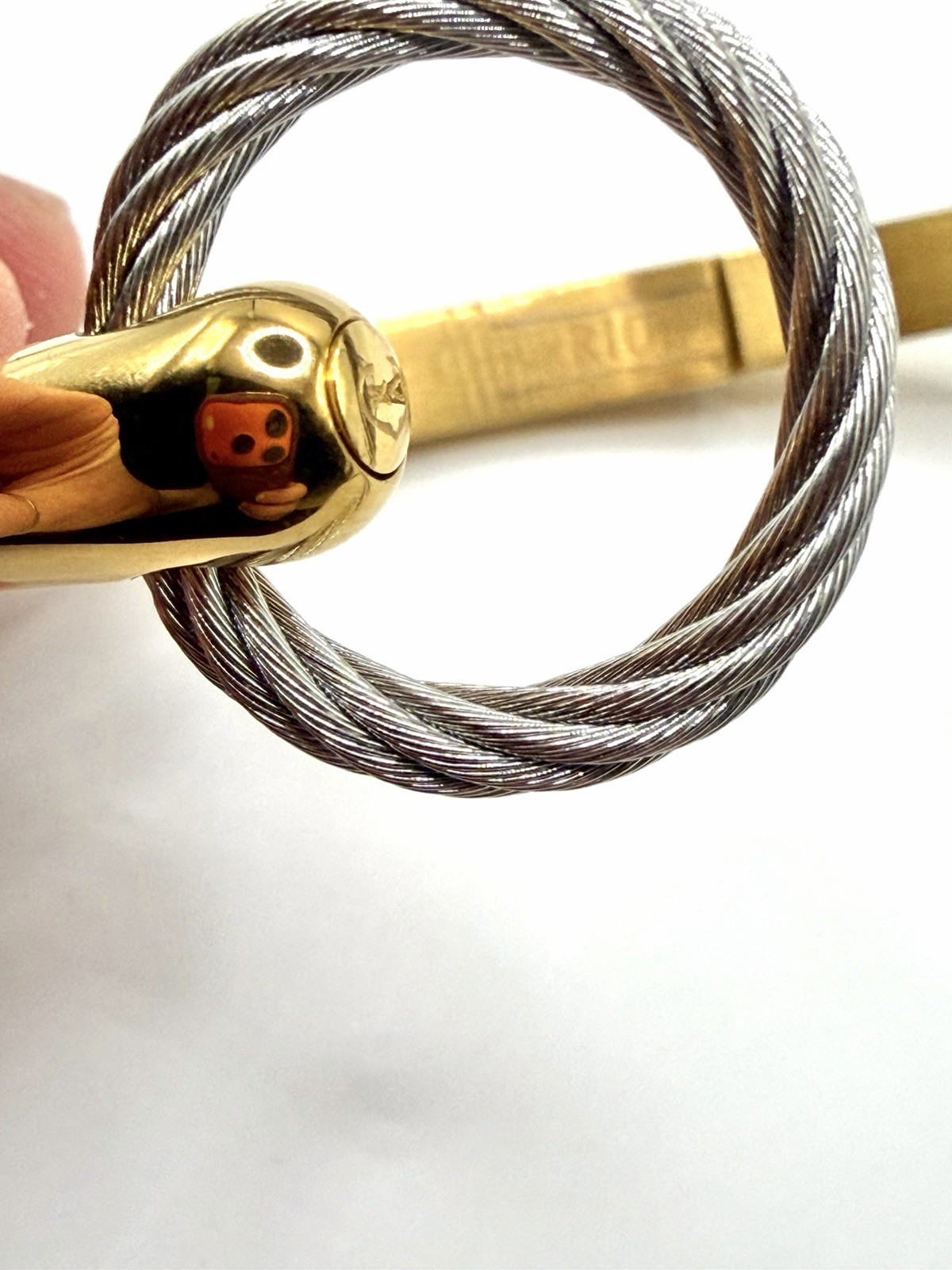 Charriol Infinity Zen Bangle Gold Silver Toned Bracelet Size Medium M