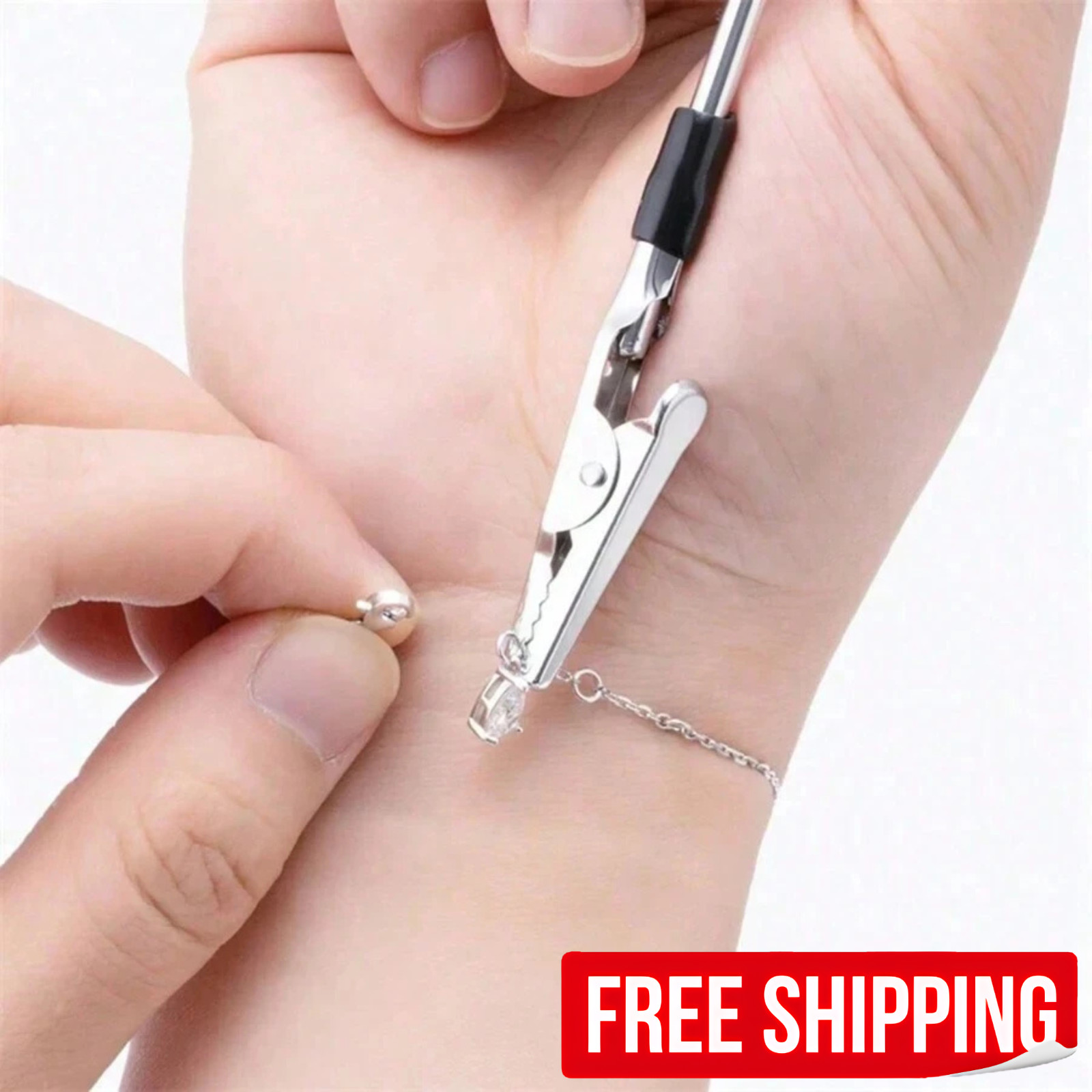 1PC Bracelet Clasp Helper Tool Metal Jewelry Fastener Hook Watch Band Assistant