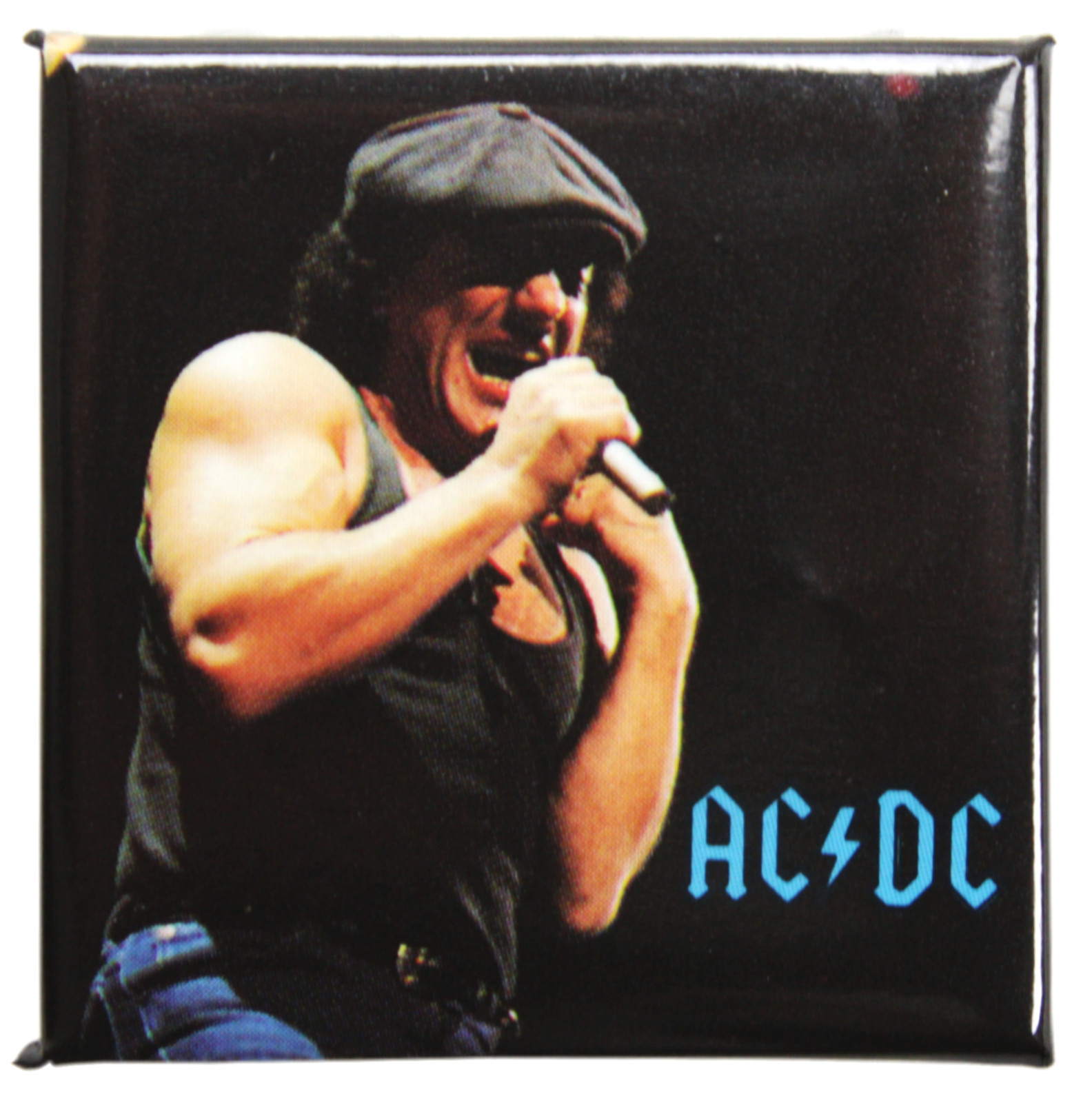 Enamel Pin – Authentic VINTAGE 1990s AC/DC Heavy Metal Band Brian Johnson #4314